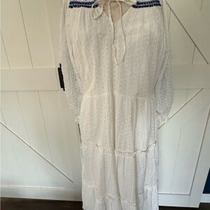 Elegant White Bohemian Dress